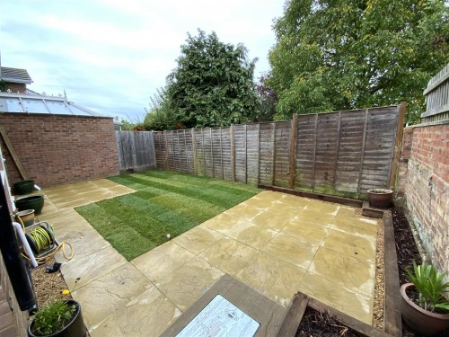 Newly landscaped garden Newly landscaped garden
