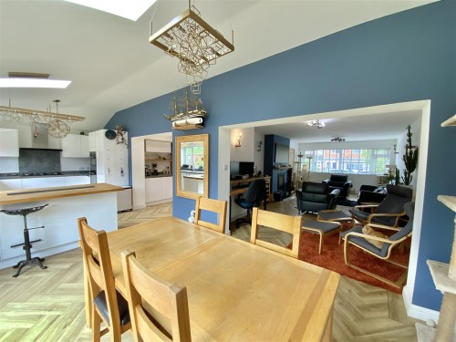 Open Plan Kitchen/ Dining Room to the Living Room